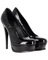 Saint Laurent Women's Patent Leather Paris Palais Curvy Platform Pump  (authentic Pre-loved) In Black