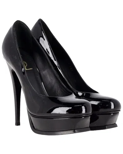 SAINT LAURENT SAINT LAURENT WOMEN'S PATENT LEATHER PARIS PALAIS CURVY PLATFORM PUMP  (AUTHENTIC PRE-LOVED)