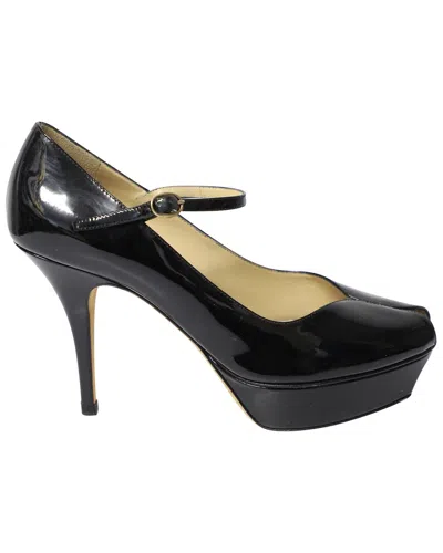 Pre-owned Saint Laurent Women's Patent Leather Yves Peep Toe Platform Mary Jane Pump  (authentic Pre-loved)