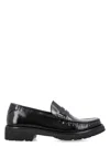 Saint Laurent Le Loafer High-shine Finish Flat Shoes In Black