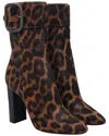 Saint Laurent Women's Pony Hair Bootie (authentic Pre-loved) In Brown