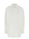 Saint Laurent Cassandre Cotton Poplin Shirt In White