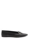 Saint Laurent Women's Poppy Leather Ballets In Black