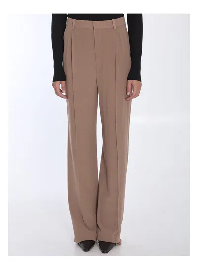Saint Laurent Women's Pp21 Vrsion 1 Pli Georgette Cr Pant