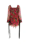 Saint Laurent Women's Robe Mousseline Fleur Gisele | Size 36 | 680641y3e161052 In Multicolor
