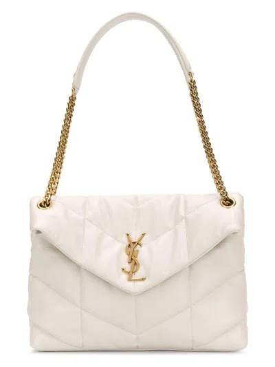 Saint Laurent Women's Puffer Medium Bag In Crema Soft