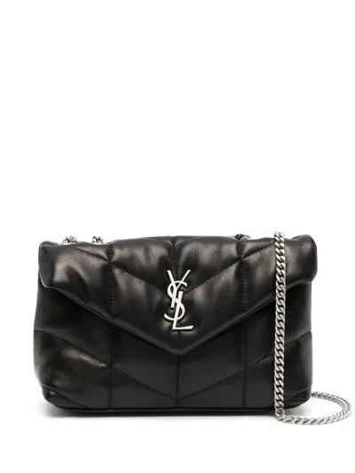 Saint Laurent Women Puffer Toy Leather Shoulder Bag In Multicolor