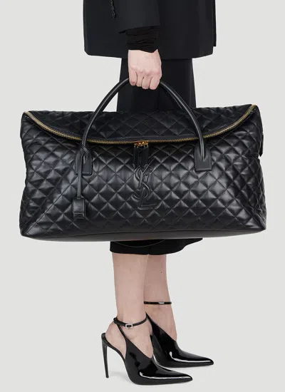Saint Laurent Women Quilted Duffle Bag In Black
