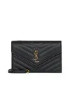 Saint Laurent Women Quilted Leather Wallet Bag By