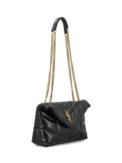 Saint Laurent Women's Quiltedpuffer Toy Shoulder Bag In Black