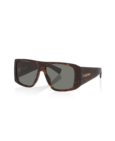Saint Laurent Women's Rectangle Sunglasses, Sl832 Ys000889 In Brown