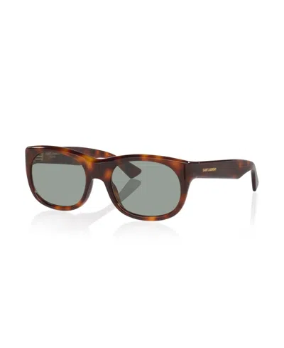 Saint Laurent Women's Rectangle Sunglasses, Ys000851 In Brown
