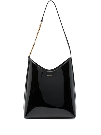 Saint Laurent Women Rendez-vous Patent Leather Hobo Bag In Multicolor