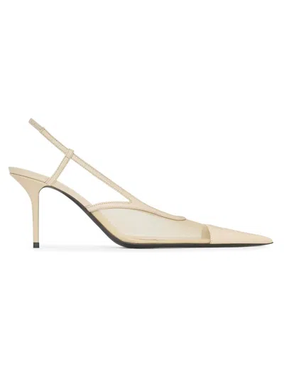 Saint Laurent Women's Renÿ E Slingback Pumps In Mesh In Multi
