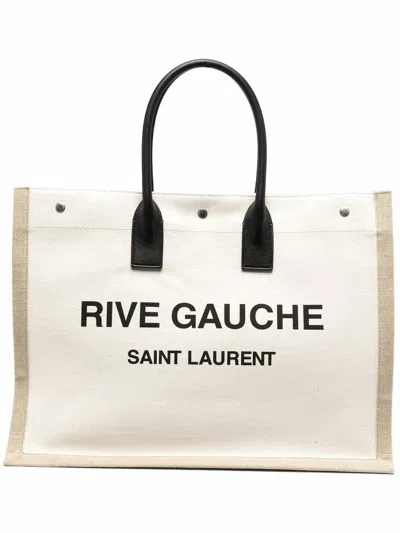 Saint Laurent Women's Rive Gauche Large Tote Bag In Beige