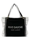 Saint Laurent Rive Gauche Towel Tote Bag In Black