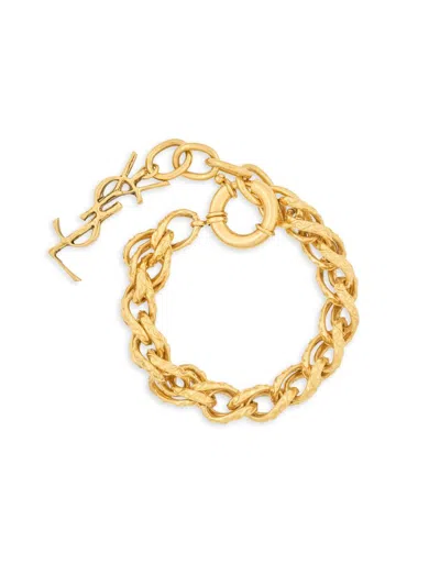 Saint Laurent Women's Rope-chain Bracelet In Metal In Red