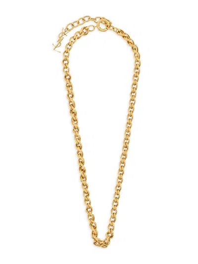 Saint Laurent Women's Rope-chain Necklace In Metal In Gold