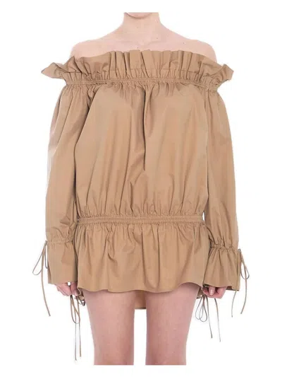 SAINT LAURENT WOMEN'S RUCHED MINI DRESS
