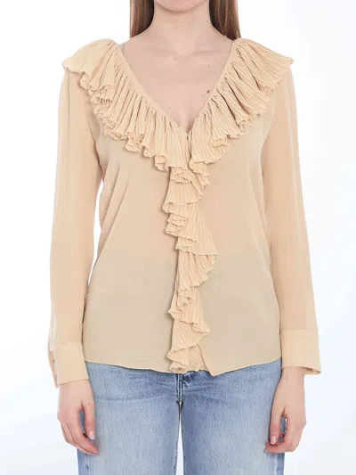 SAINT LAURENT SAINT LAURENT WOMEN RUFFLED BLOUSE