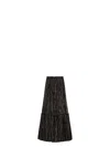 Saint Laurent Paisley Sheer Ruffled Maxi Skirt