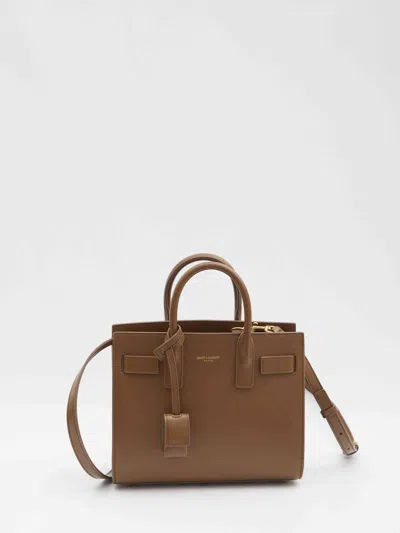 Saint Laurent Women Sac De Jour Nano Bag In Brown