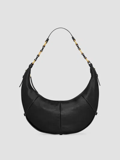 Saint Laurent Black Leather Saharienne Shopping Bag Nero Borse A Mano
