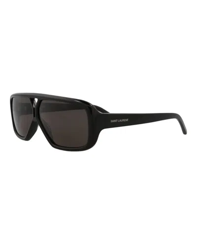 Pre-owned Saint Laurent Women's  Aviator Sunglasses/ (sl569y30014006001) (sl569y In Black/black (sl569y