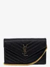 Saint Laurent Cassandre Wallet-bag In Black