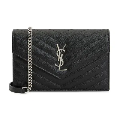 Pre-owned Saint Laurent Women's  Cassandra Chain Shoulder Bag In Black
