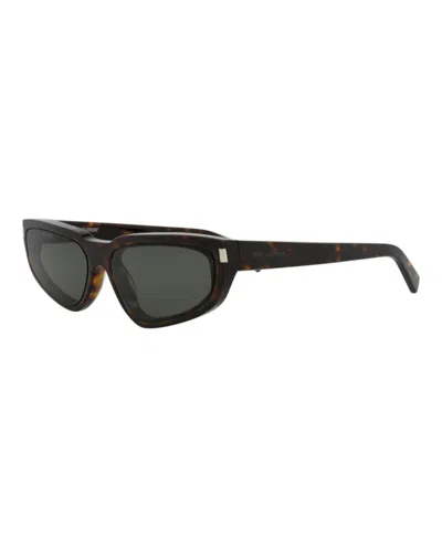 Pre-owned Saint Laurent Women's  Cat Eye Sunglasses In Havana Havana Grey (sl634nova/30014744/002)