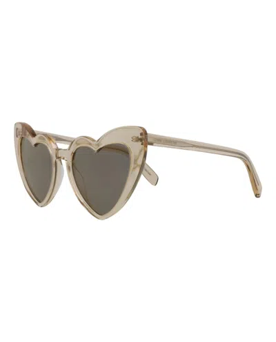 Pre-owned Saint Laurent Women's  Cat Eye Sunglasses/30001643027) In Nude/copper (sl181loulo