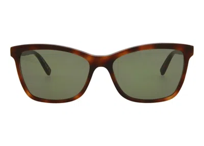 Pre-owned Saint Laurent Women's  Cat Eyeframe Acetate Sunglasses00320357) In Havana/green (sl502/30013066