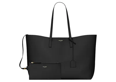 Pre-owned Saint Laurent Women's  E/w Shopping Bag In Black