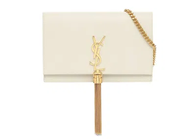 Pre-owned Saint Laurent Women's  Kate Shoulder Bag In White