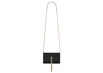 Pre-owned Saint Laurent Women's  Kate Tassel Chain Bag In Black