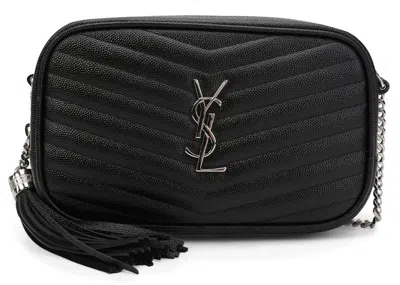 Pre-owned Saint Laurent Women's  Lou Crossbody Bag In Black