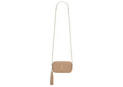 Pre-owned Saint Laurent Women's  Lou Crossbody Bag Mini In Beige
