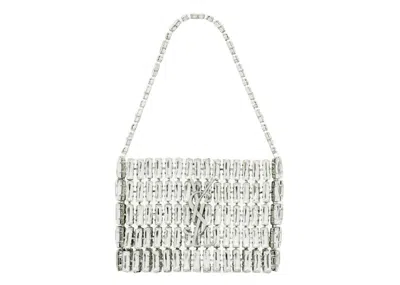 Pre-owned Saint Laurent Women's  Mini Evening Bag In Crystals In Mirror