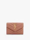Saint Laurent Cassandre Wallet In Pink