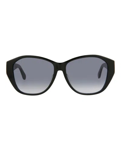 Pre-owned Saint Laurent Women's  Roundframe Acetate Sunglasses In Black Black Grey (slm8fn/30013807/001)