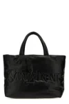 Saint Laurent Nappa Leather Shopping Tote With Twin Handles In Black
