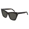 Saint Laurent Sl 214 - Kate - Black Sunglasses In Havana