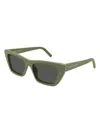 Saint Laurent Cat-eye Acetate Sunglasses In Green