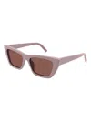 Saint Laurent Cat-eye Acetate Sunglasses In Pink