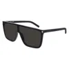 Saint Laurent Mask Shield Sunglasses In Black