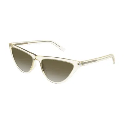 Saint Laurent Women's  Sl 550 Slim 005 Sunglasses In Yellow