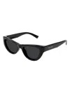 Saint Laurent Black Cat Eye Ladies Sunglasses Sl 676 001 53 In Black