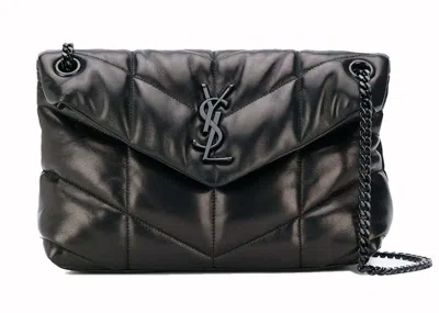 Pre-owned Saint Laurent Women's  Small Puffer Shoulder Bag In Black
