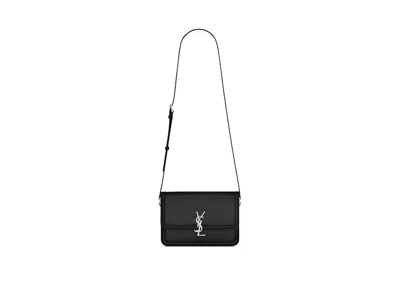 Pre-owned Saint Laurent Women's  Solferino Medium Satchel In Smooth Leather In Black